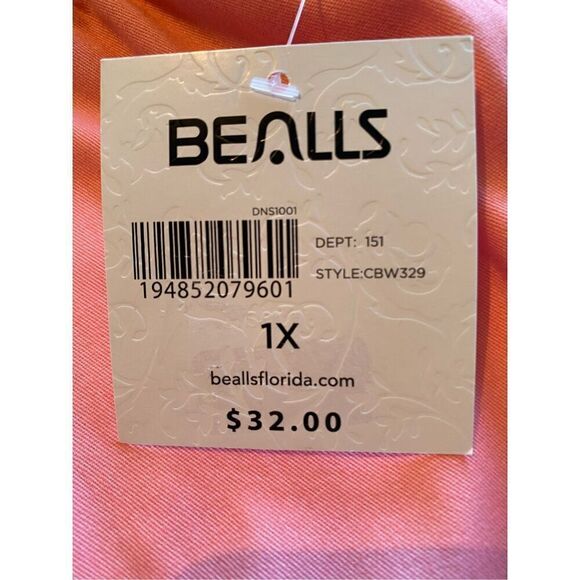 CORAL BAY Women’s 1X Pull On Drawstring Capri Pants - Picture 8 of 8